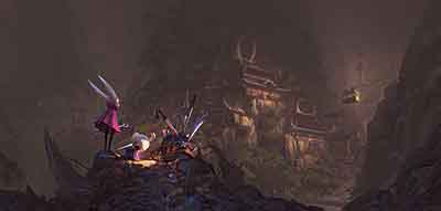 the knight and hornet on a journey
