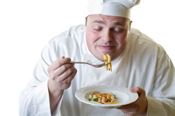 Chef enjoying his