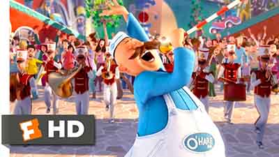 a picture from the thneedville song from the lorax movie